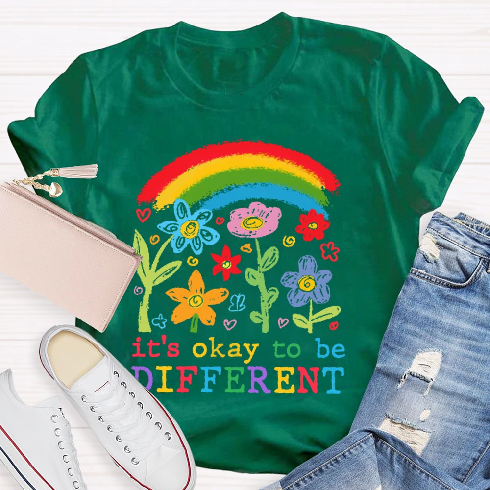It's Ok To Be Different Colorful Patterns T-shirt