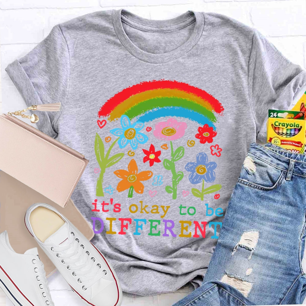 It's Ok To Be Different Colorful Patterns T-shirt
