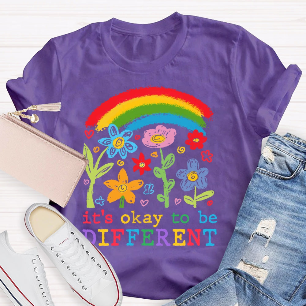 It's Ok To Be Different Colorful Patterns T-shirt