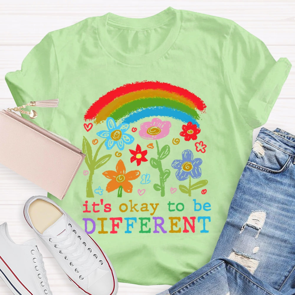 It's Ok To Be Different Colorful Patterns T-shirt
