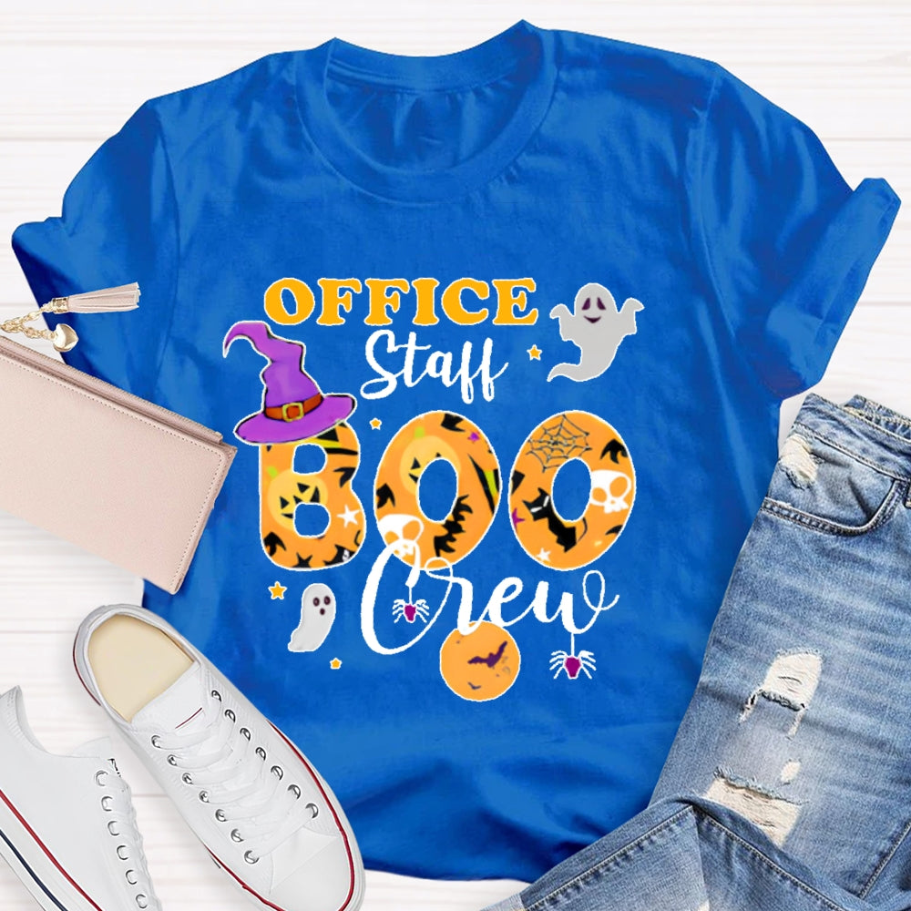 Office Staff Boo Crew Ghost Halloween T-shirt