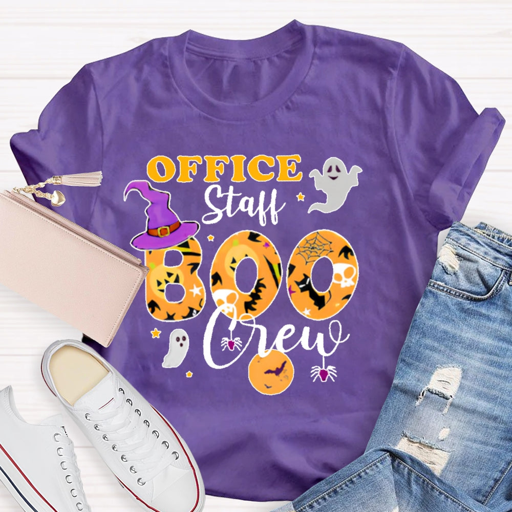 Office Staff Boo Crew Ghost Halloween T-shirt
