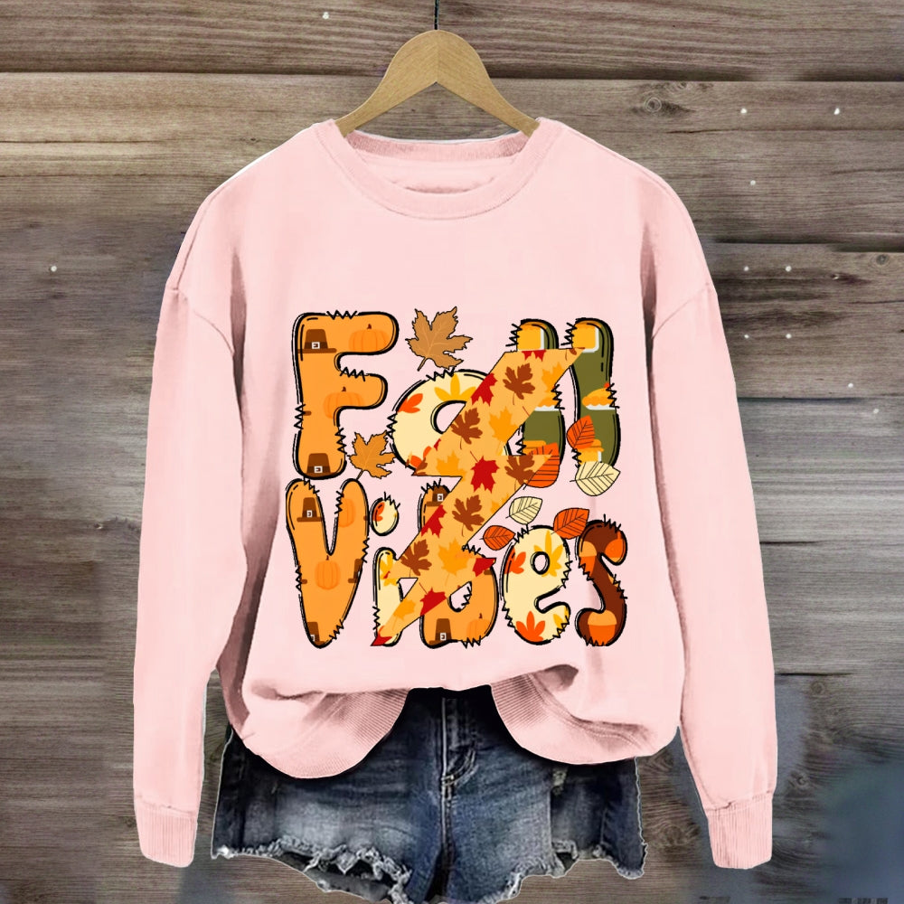 Fall Vibes Letters Autumn sweatshirt