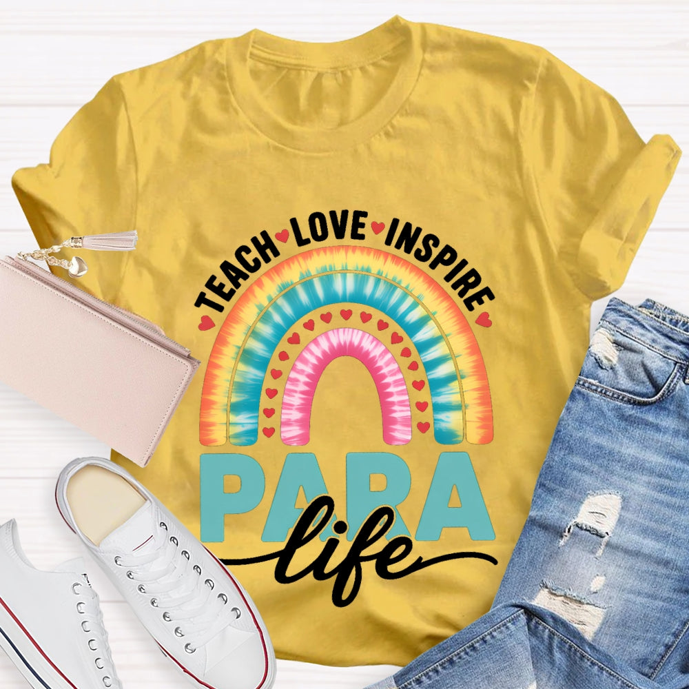 Teach Love Inspire Para Life Blending Curve T-shirt