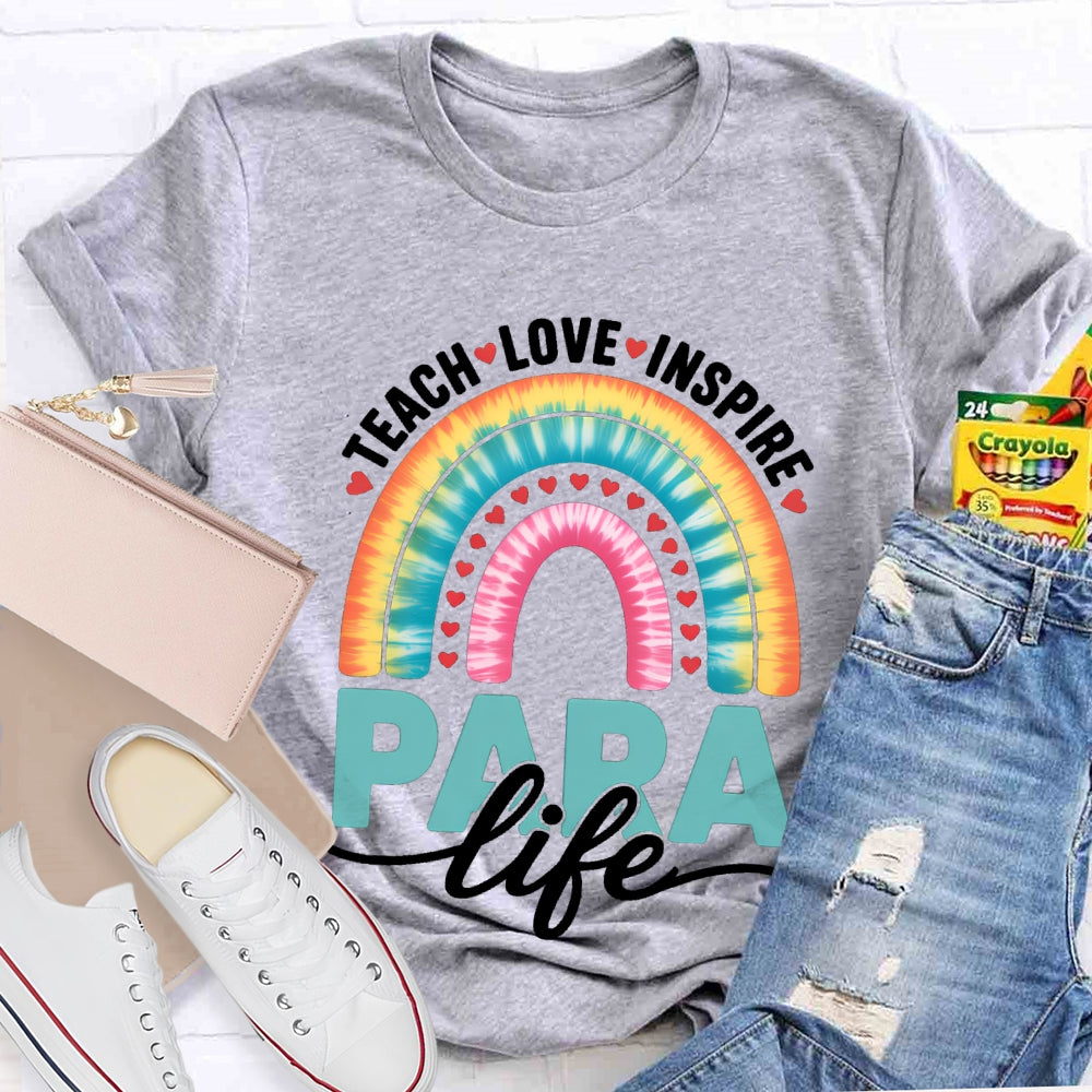 Teach Love Inspire Para Life Blending Curve T-shirt