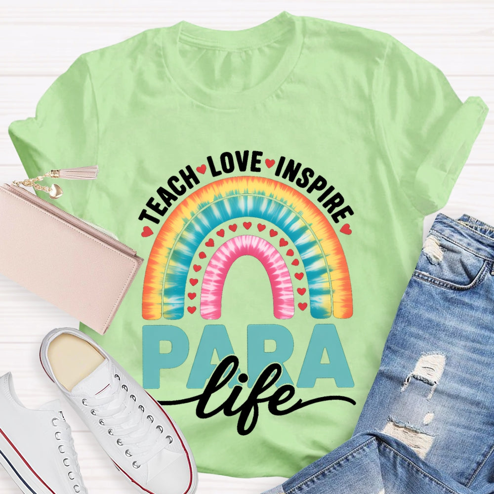 Teach Love Inspire Para Life Blending Curve T-shirt
