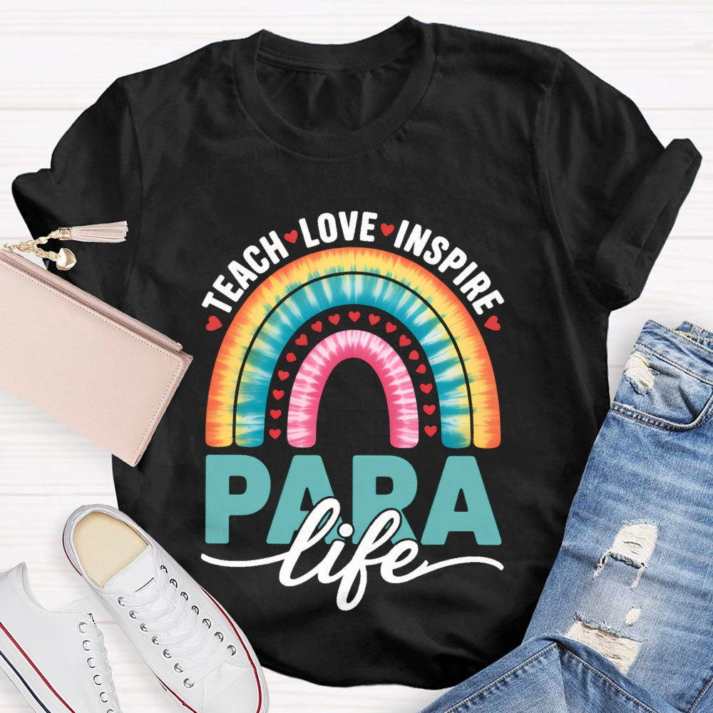 Teach Love Inspire Para Life Blending Curve T-shirt