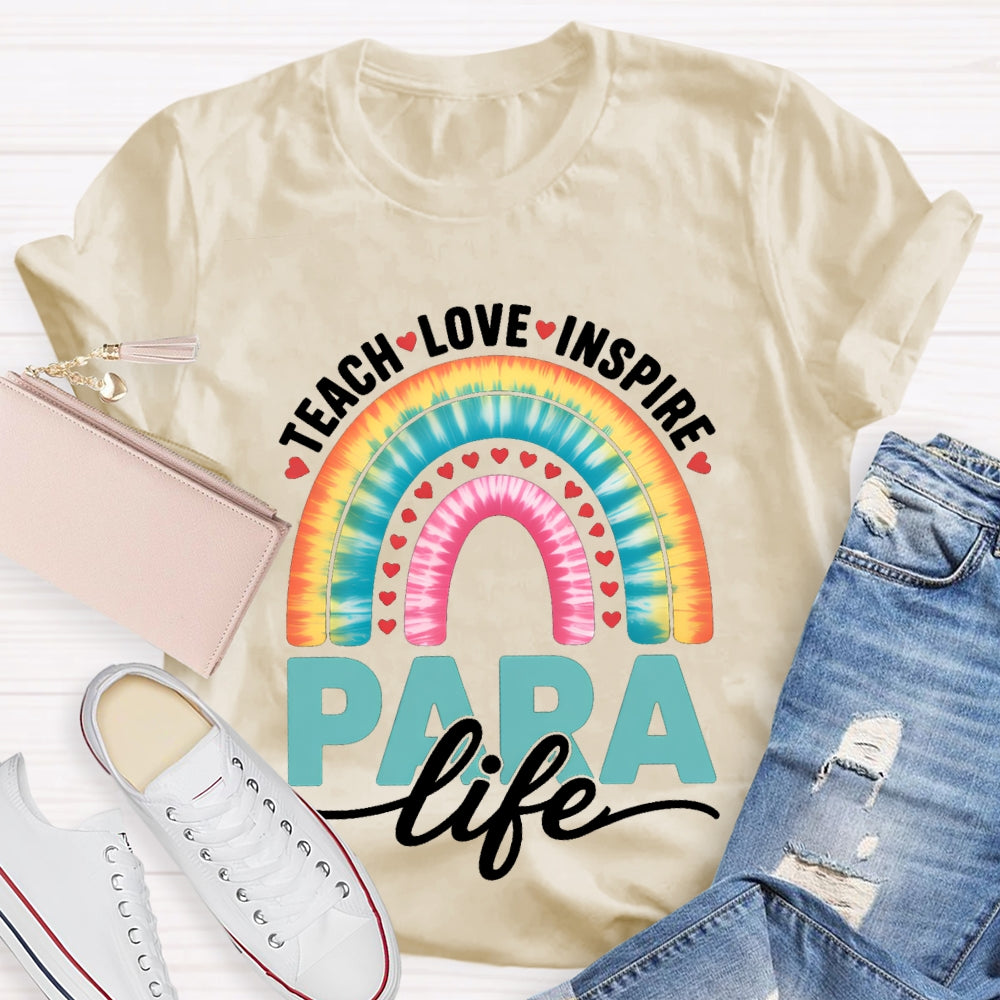 Teach Love Inspire Para Life Blending Curve T-shirt