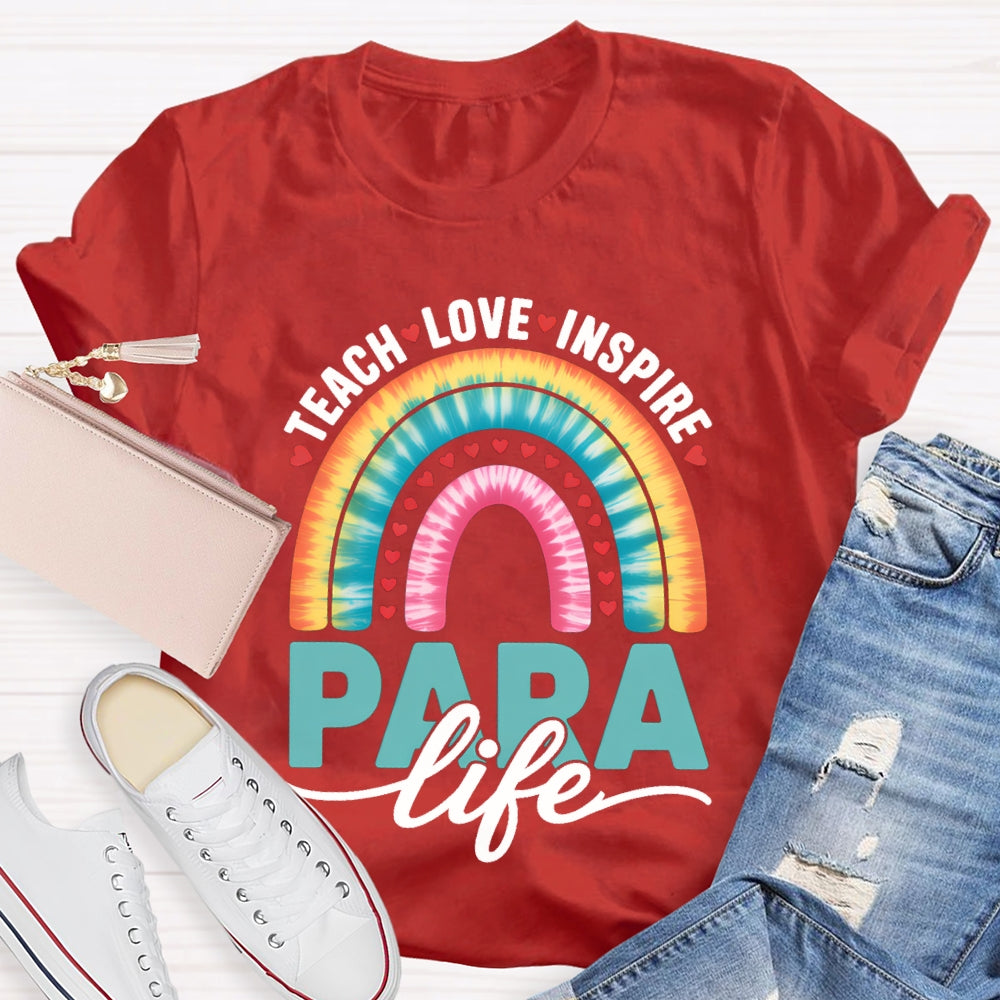 Teach Love Inspire Para Life Blending Curve T-shirt