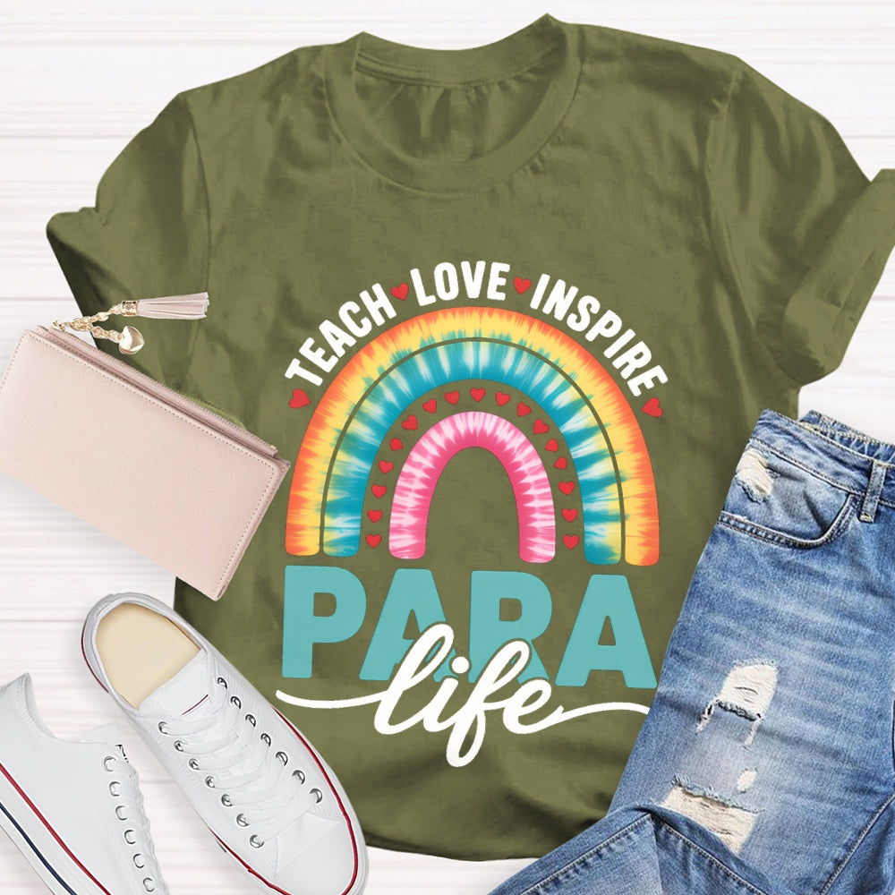 Teach Love Inspire Para Life Blending Curve T-shirt