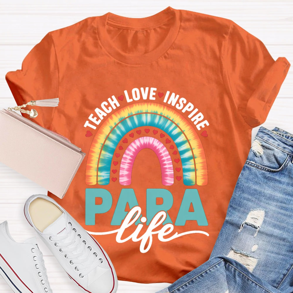 Teach Love Inspire Para Life Blending Curve T-shirt