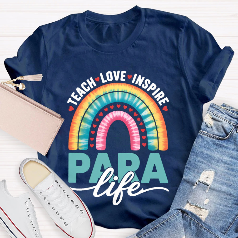 Teach Love Inspire Para Life Blending Curve T-shirt