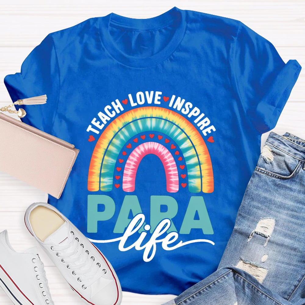 Teach Love Inspire Para Life Blending Curve T-shirt