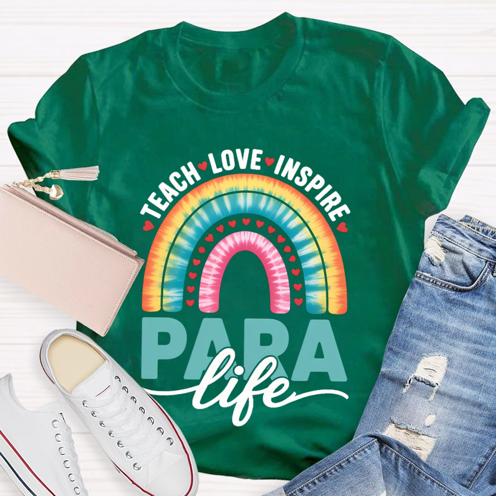 Teach Love Inspire Para Life Blending Curve T-shirt