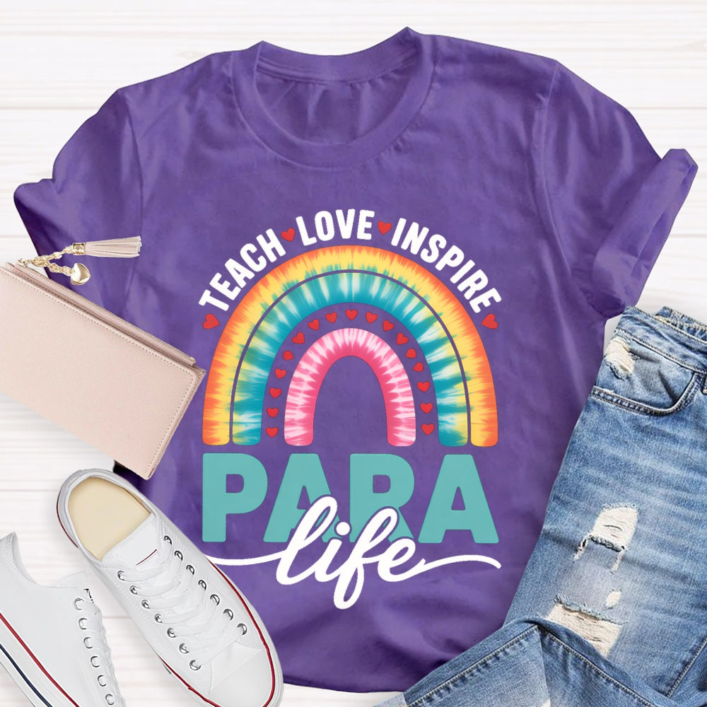 Teach Love Inspire Para Life Blending Curve T-shirt