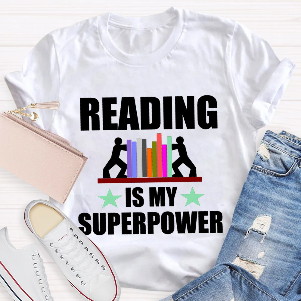 Readig Is My Superpower Coloring Books T-shirt