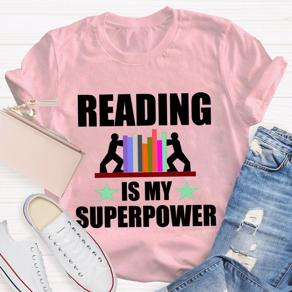 Readig Is My Superpower Coloring Books T-shirt