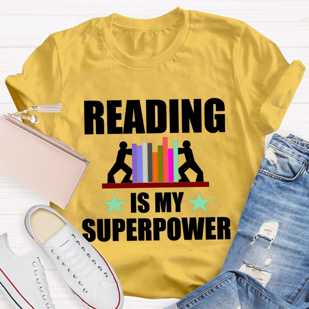Readig Is My Superpower Coloring Books T-shirt