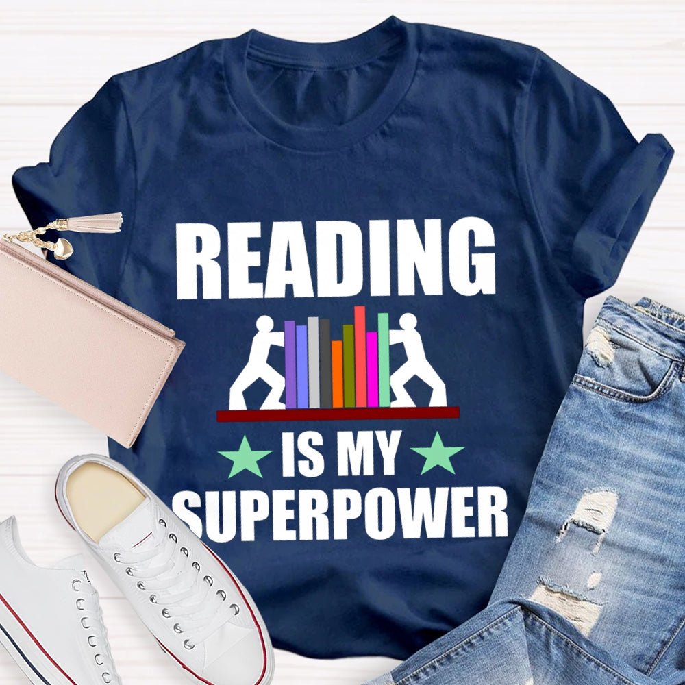 Readig Is My Superpower Coloring Books T-shirt
