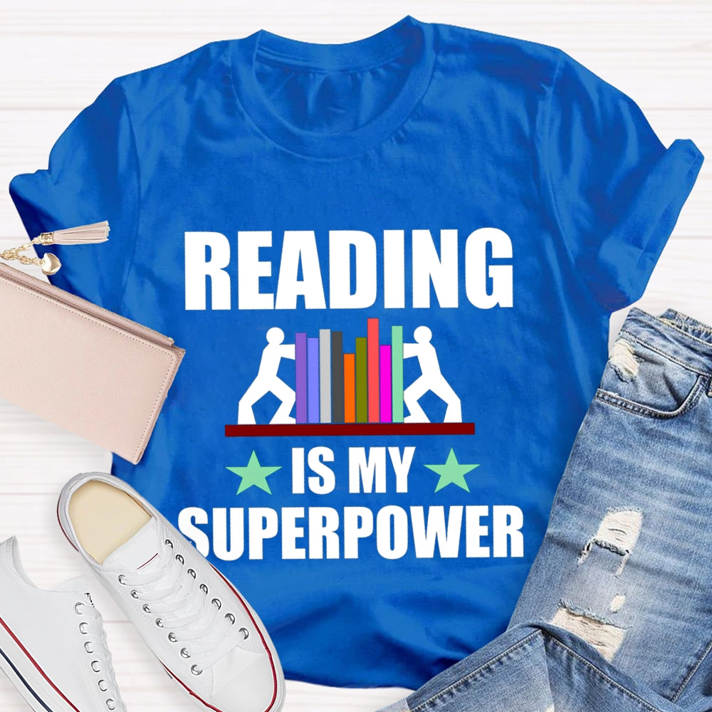 Readig Is My Superpower Coloring Books T-shirt