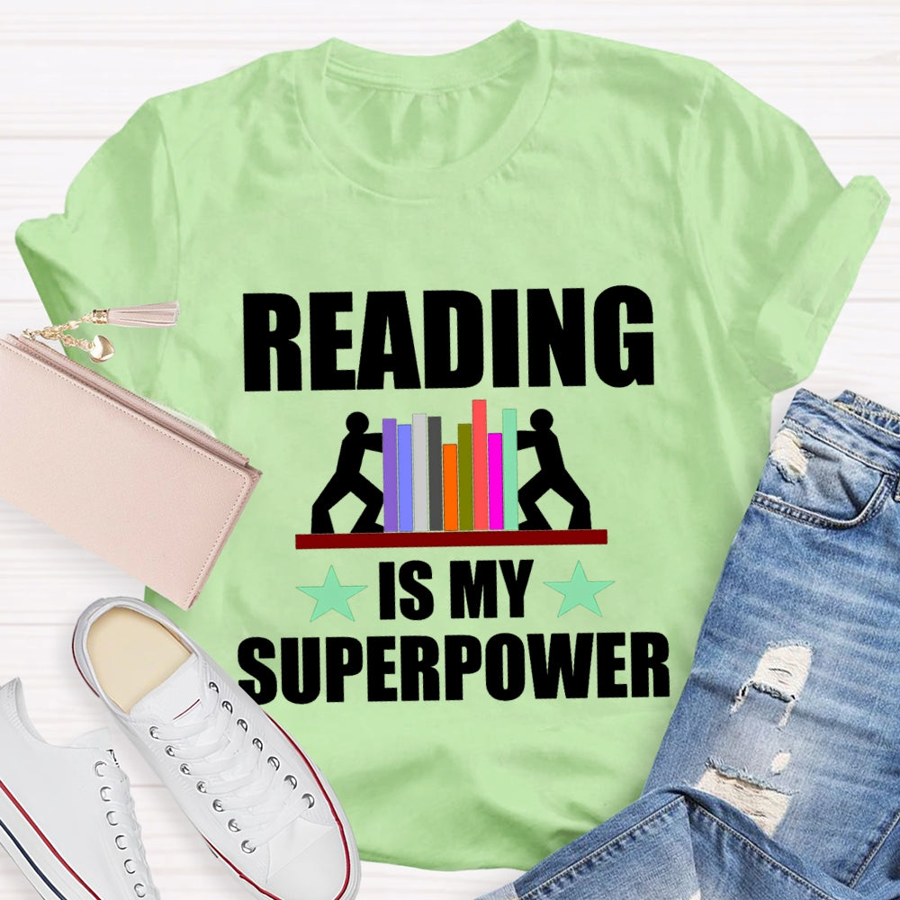 Readig Is My Superpower Coloring Books T-shirt