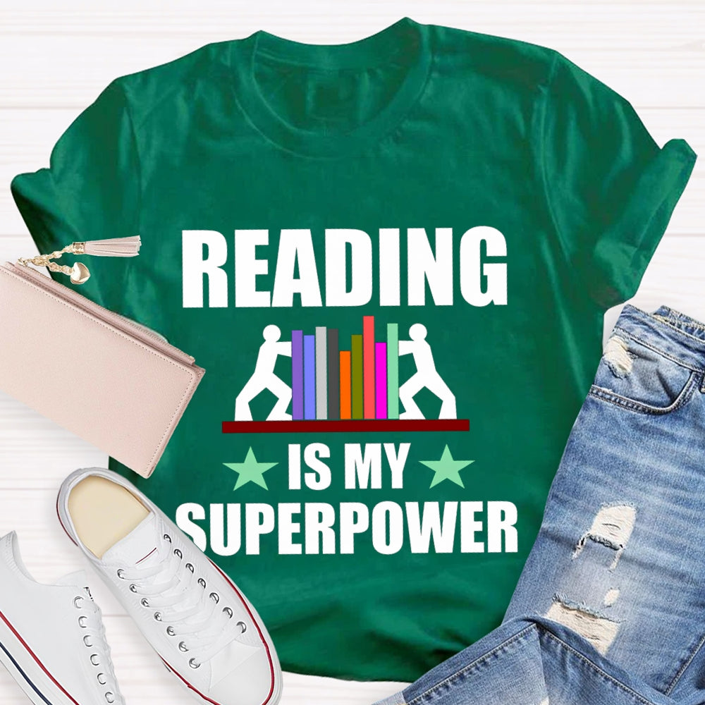 Readig Is My Superpower Coloring Books T-shirt