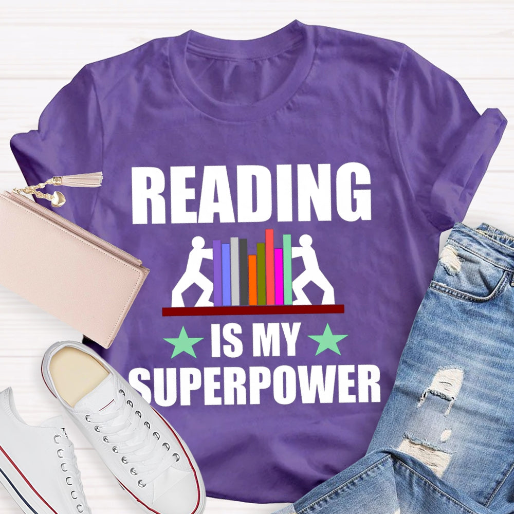 Readig Is My Superpower Coloring Books T-shirt