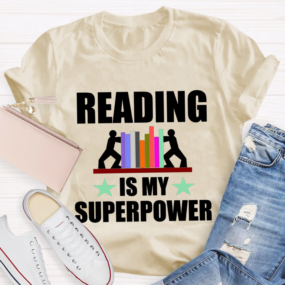 Readig Is My Superpower Coloring Books T-shirt