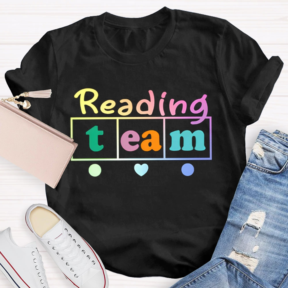 Reading Team Fall In Love With Reading Colorful Fonts T-shirt