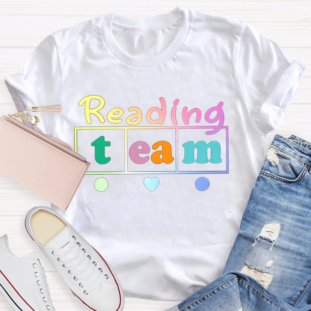 Reading Team Fall In Love With Reading Colorful Fonts T-shirt