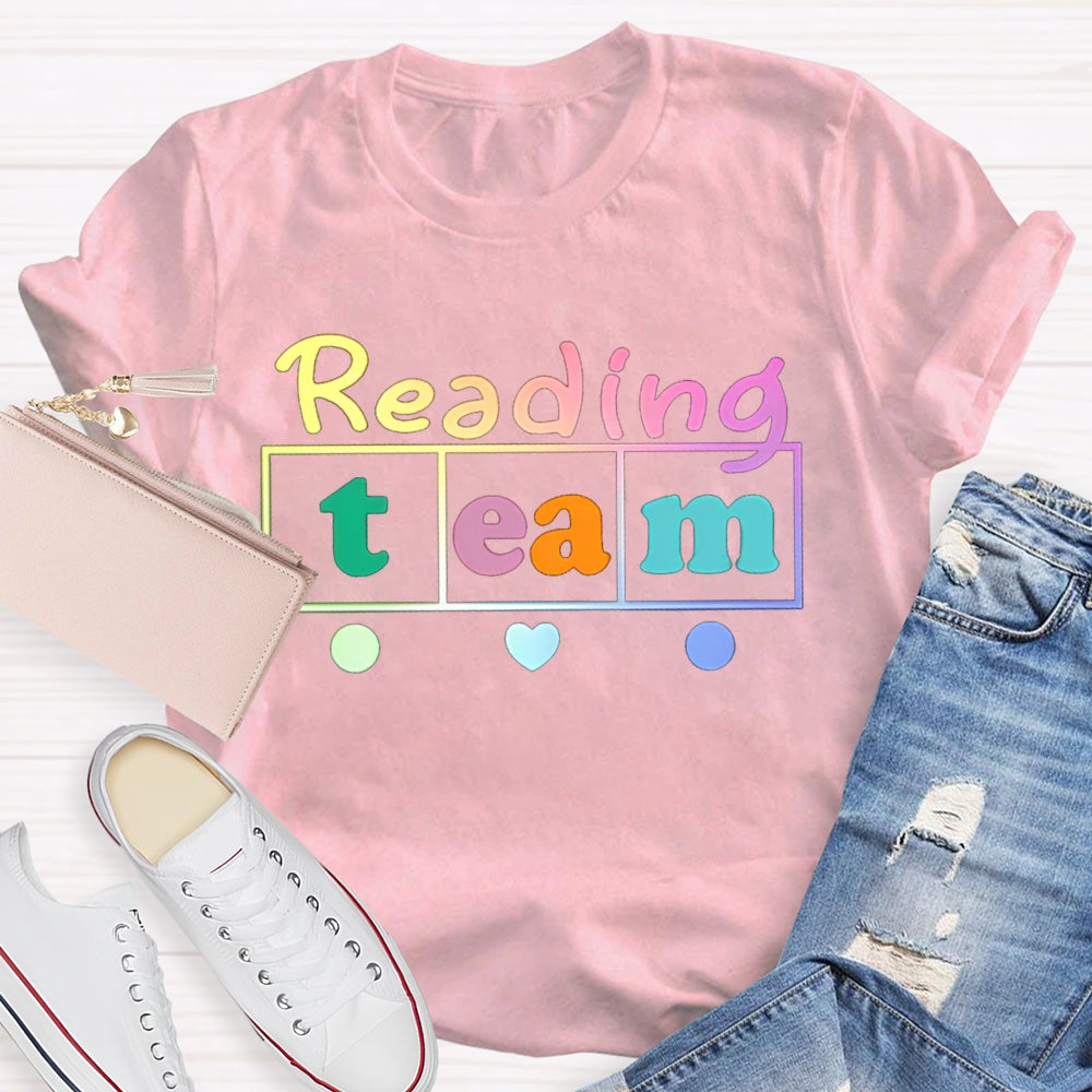 Reading Team Fall In Love With Reading Colorful Fonts T-shirt