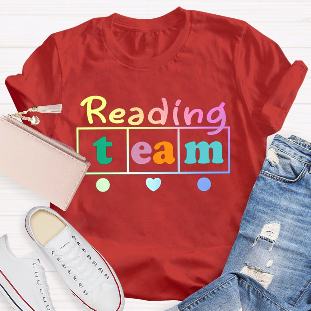 Reading Team Fall In Love With Reading Colorful Fonts T-shirt