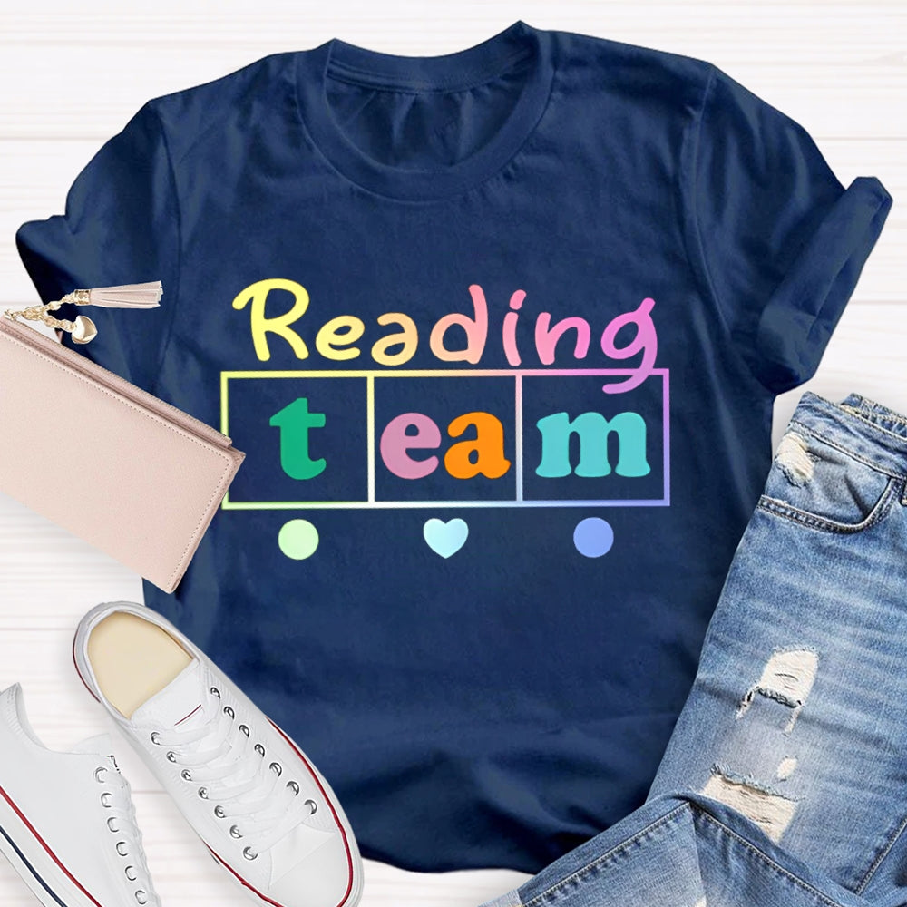 Reading Team Fall In Love With Reading Colorful Fonts T-shirt