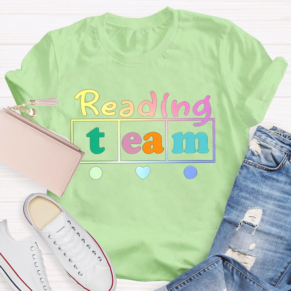 Reading Team Fall In Love With Reading Colorful Fonts T-shirt