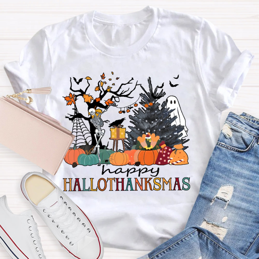 Happy Hallothanksmas Ghost T-shirt