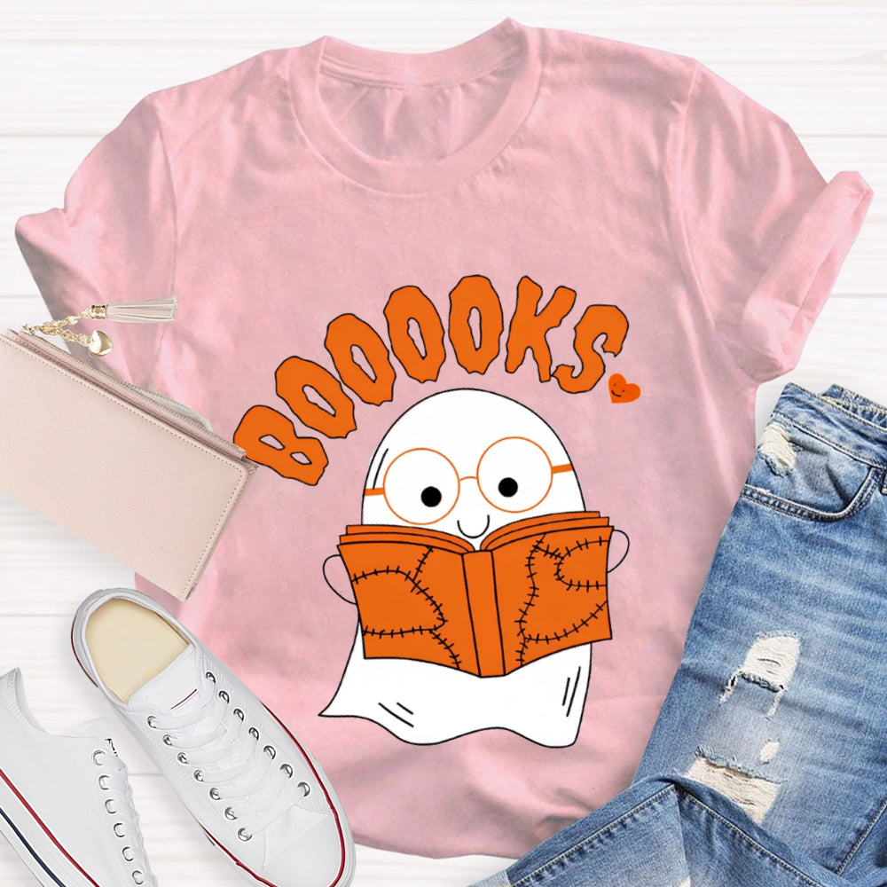 Little Ghost Reading Booooks T-Shirt
