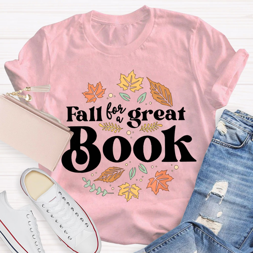 Fall For A Great Book Colorful Leaves T-shirt