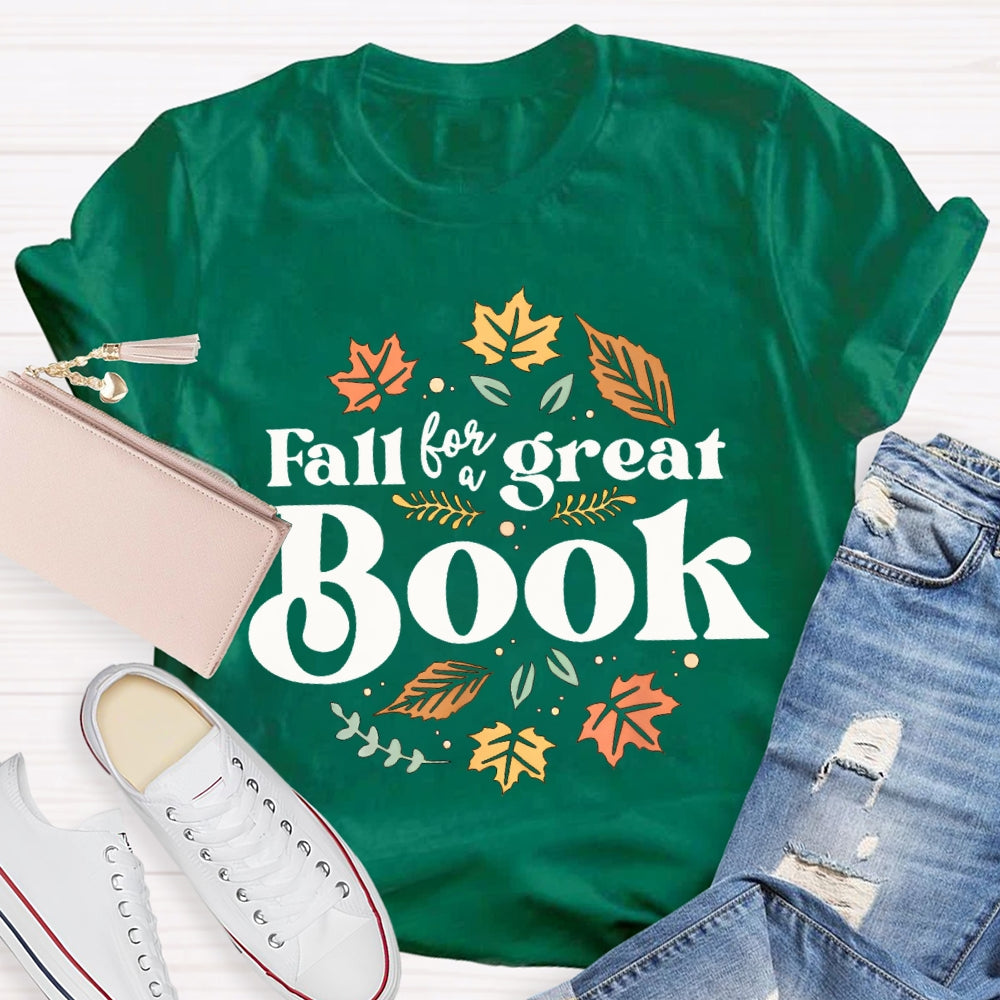 Fall For A Great Book Colorful Leaves T-shirt