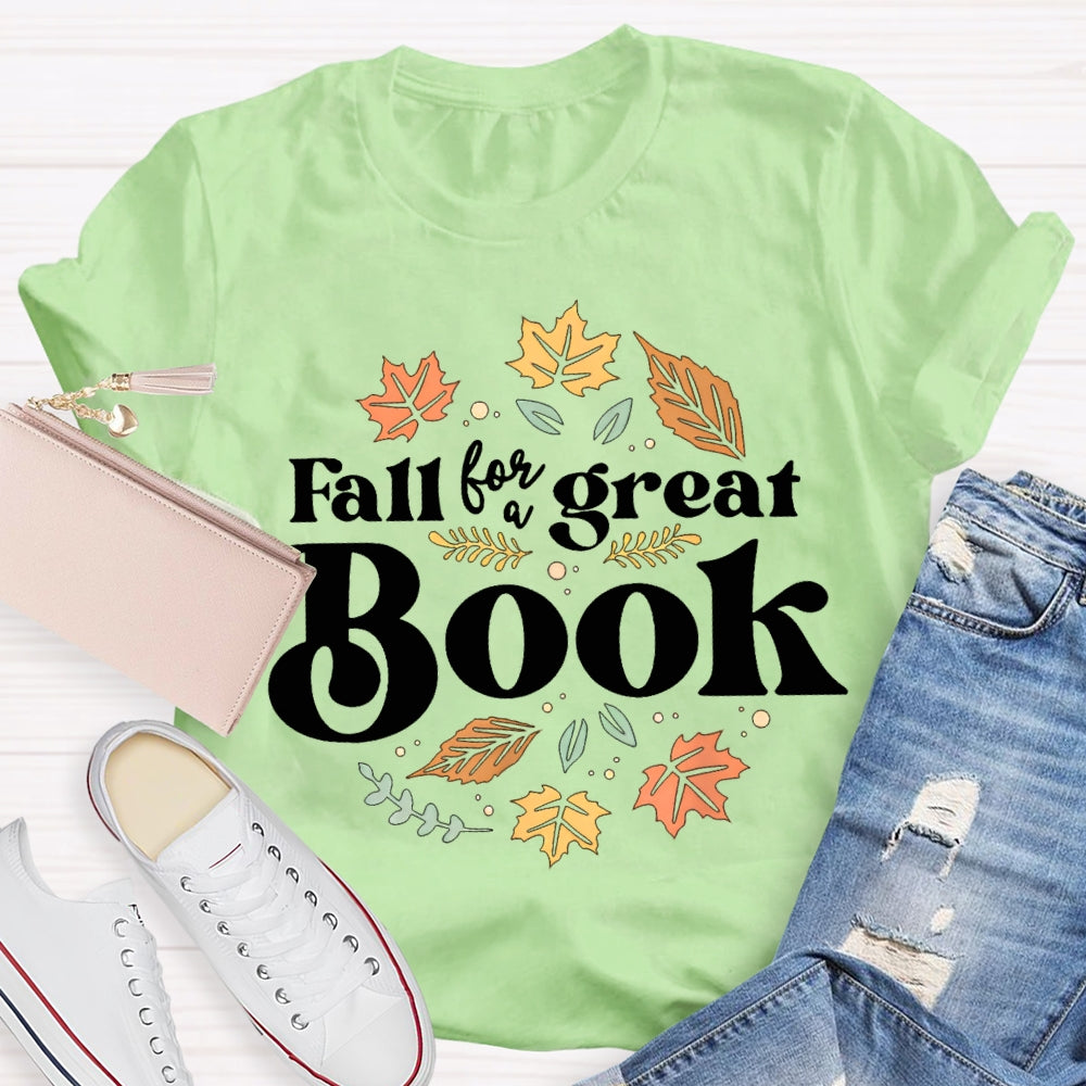 Fall For A Great Book Colorful Leaves T-shirt