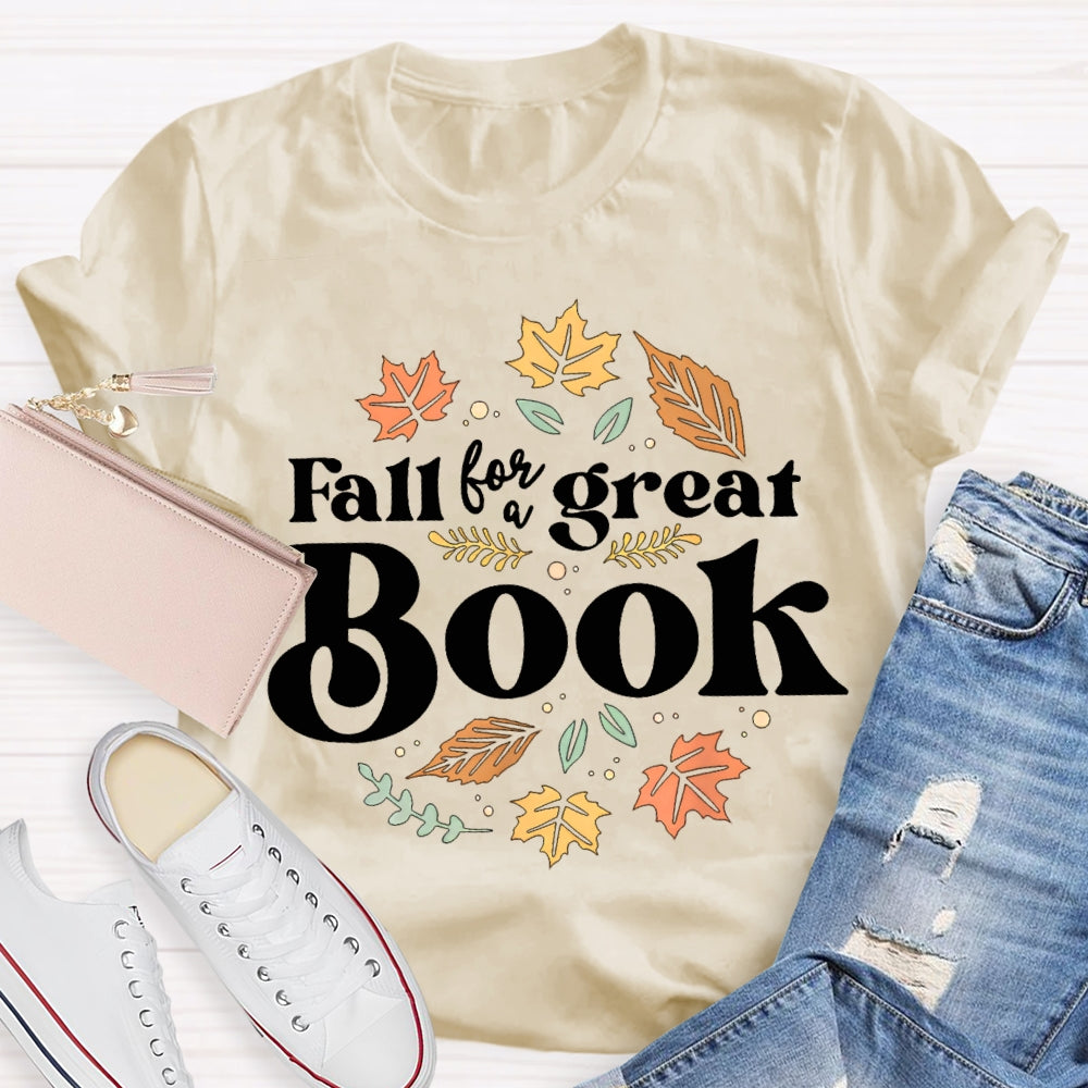 Fall For A Great Book Colorful Leaves T-shirt