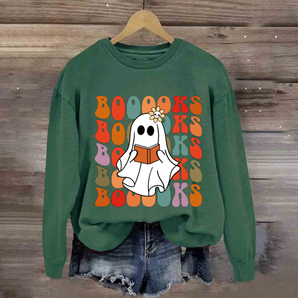 The Little Ghost Who Loves Reading Halloween sweatshirt