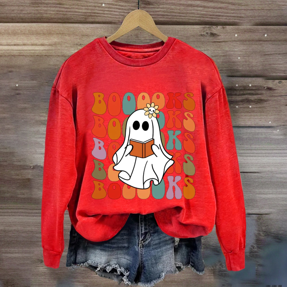 The Little Ghost Who Loves Reading Halloween sweatshirt