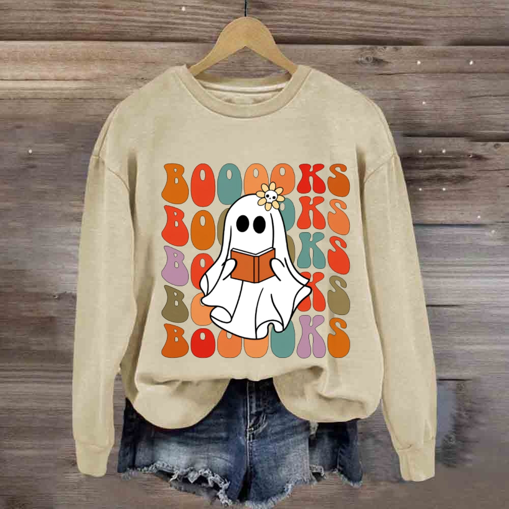 The Little Ghost Who Loves Reading Halloween sweatshirt