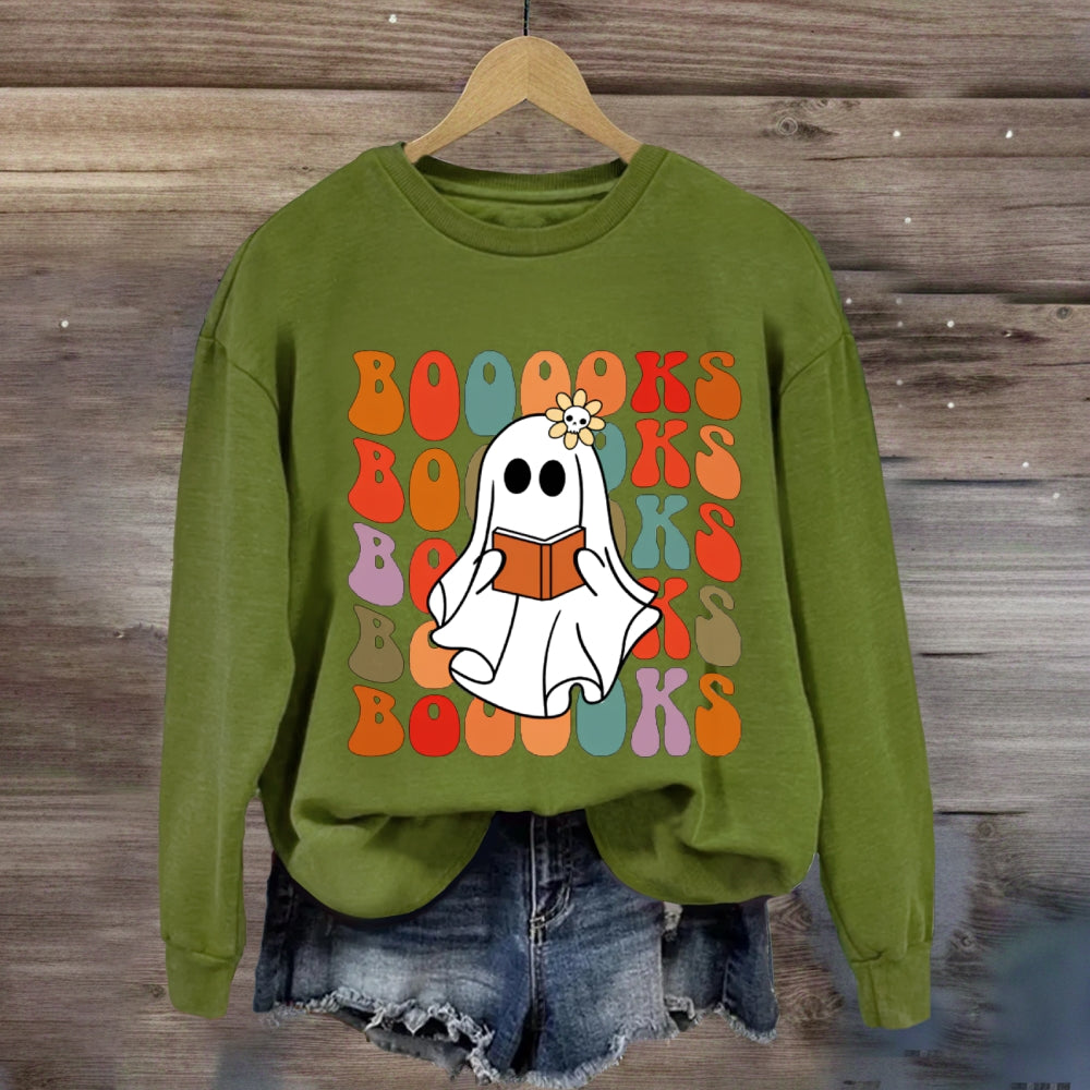The Little Ghost Who Loves Reading Halloween sweatshirt