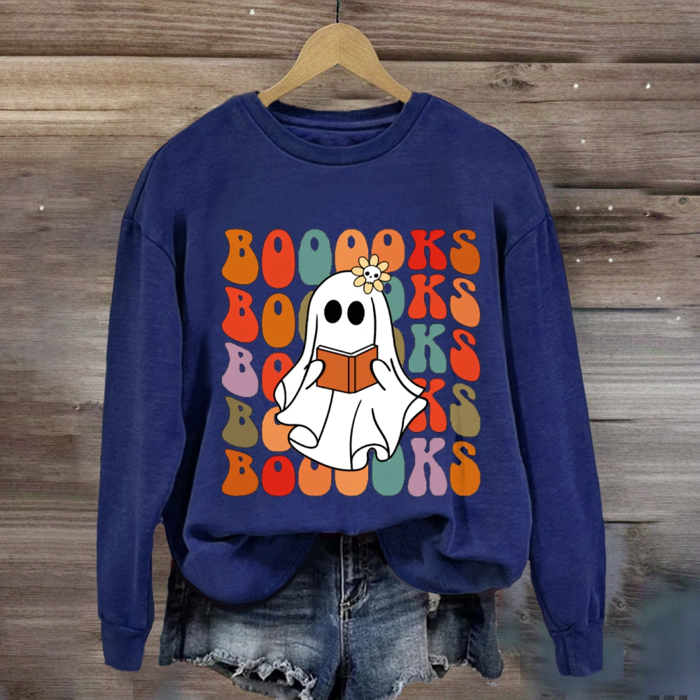 The Little Ghost Who Loves Reading Halloween sweatshirt