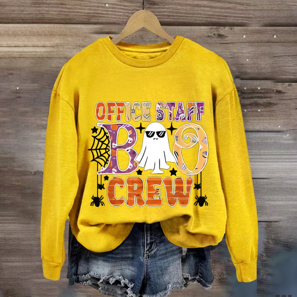Office Staff Boo Crew Halloween sweatshirt