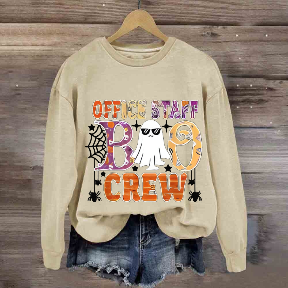 Office Staff Boo Crew Halloween sweatshirt