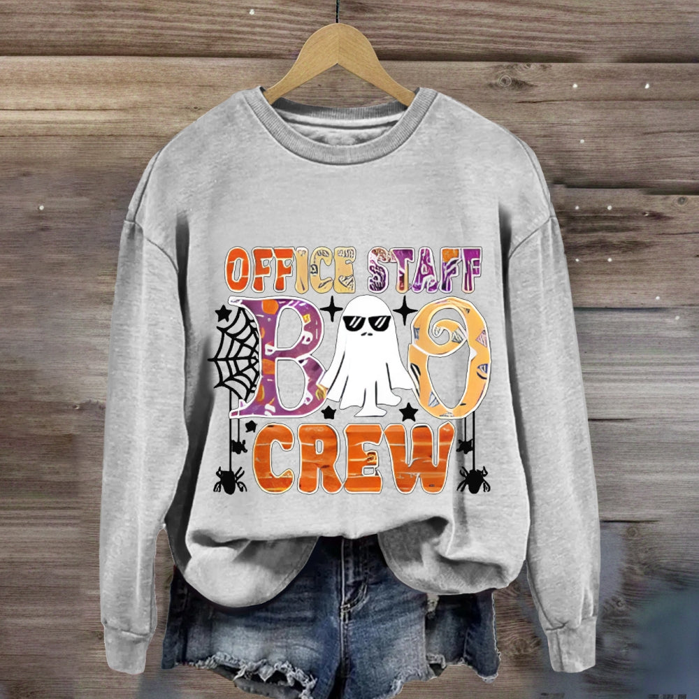 Office Staff Boo Crew Halloween sweatshirt