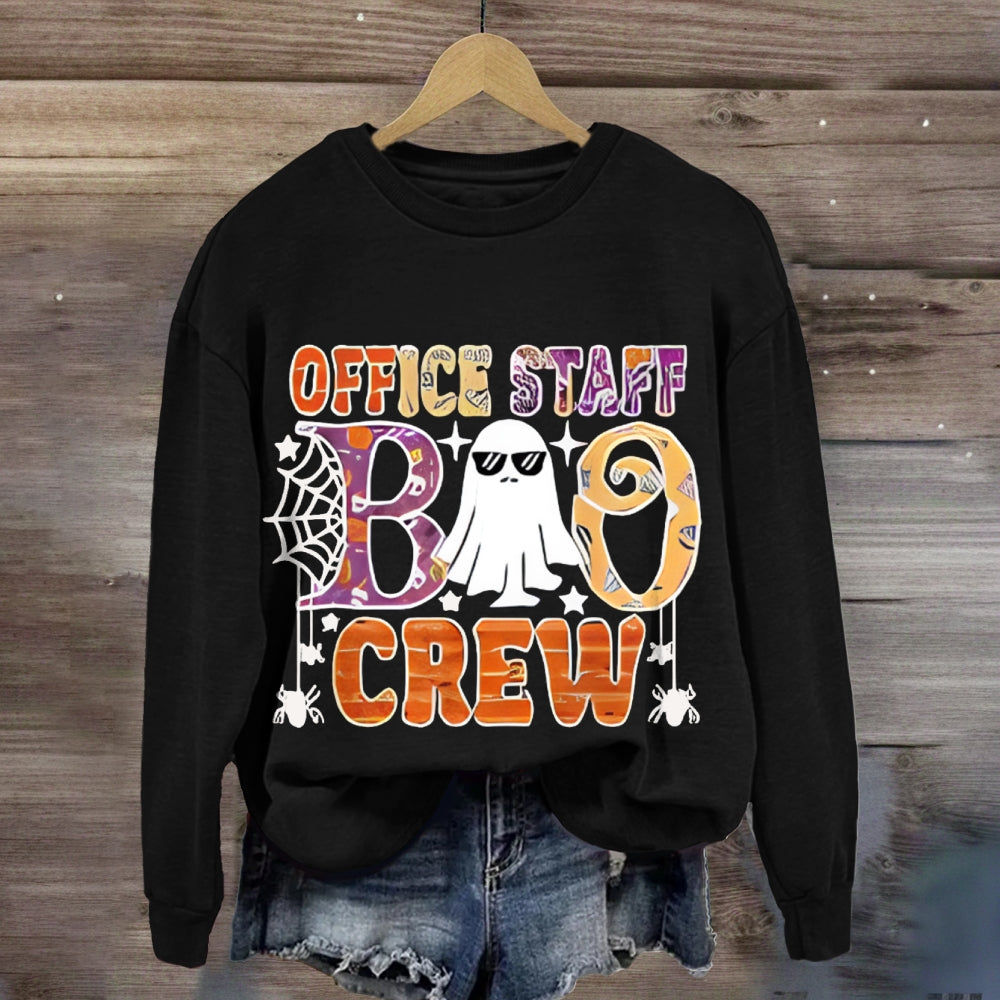 Office Staff Boo Crew Halloween sweatshirt