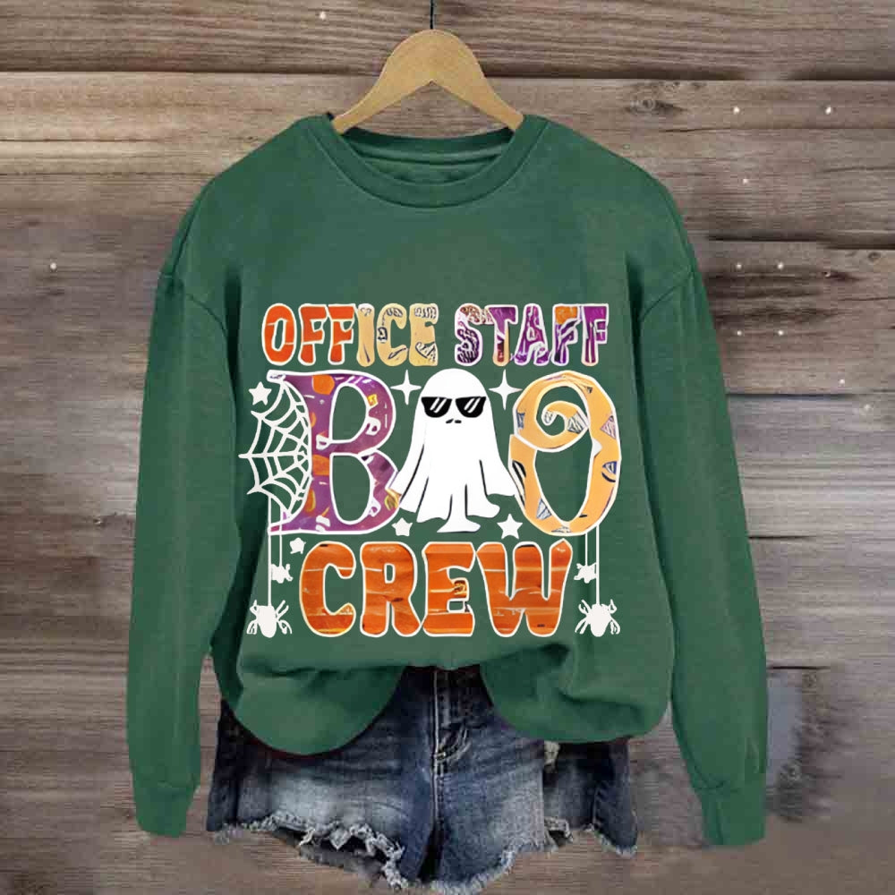 Office Staff Boo Crew Halloween sweatshirt